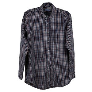 Heybo Men’s Plaid Cotton Long Sleeve Button Down Shirt Sz S